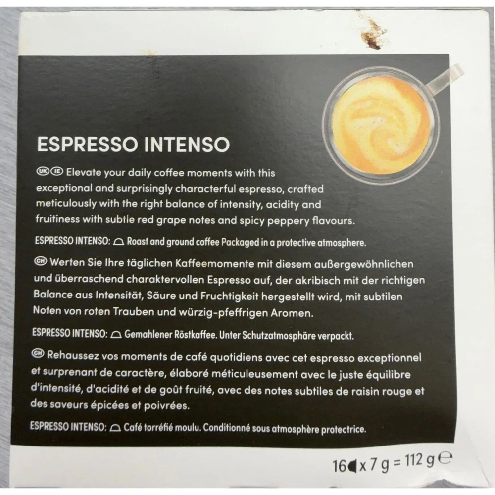 Nescafe Dolce Gusto Espresso Intenso Coffee Pods 3 Boxes 48 Capsules Intensity 7
